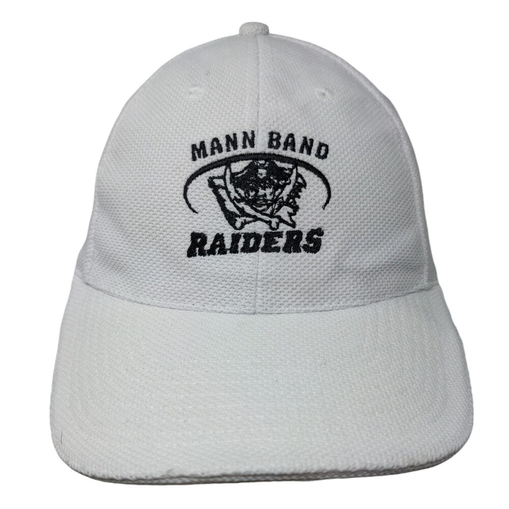 Mann Band Raiders Strapback Hat White One Size Embroidered Norwood